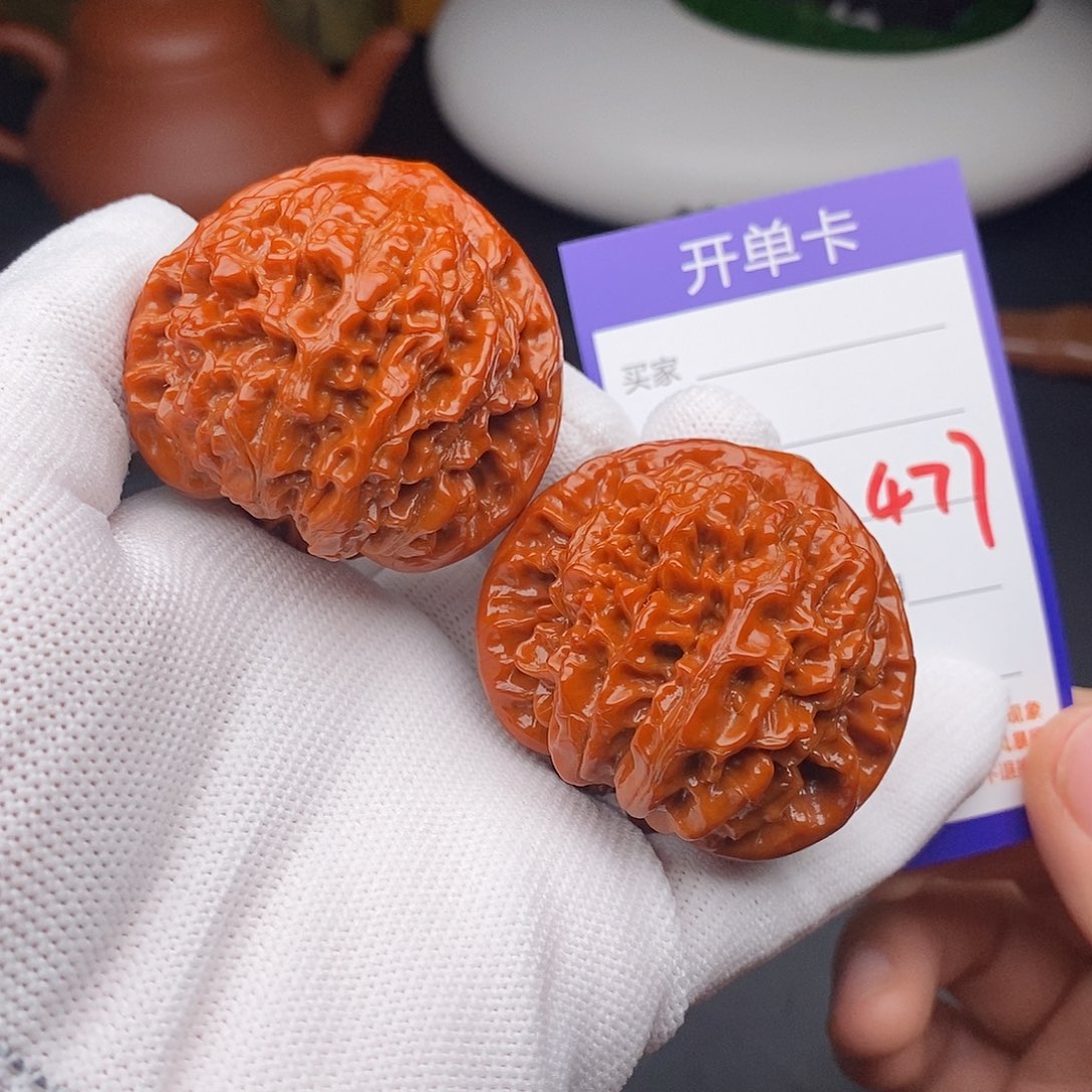 文玩核桃把件47官帽477