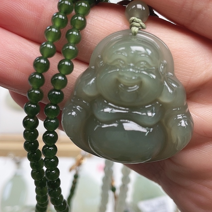 颈饰未镶嵌和田玉若*35佛