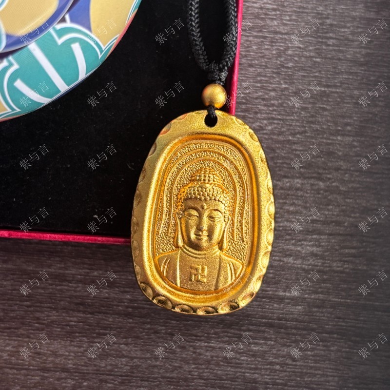 合金吊坠 合金吊坠 观音牌/佛牌实心吊坠金色精美项坠大佛头菩萨