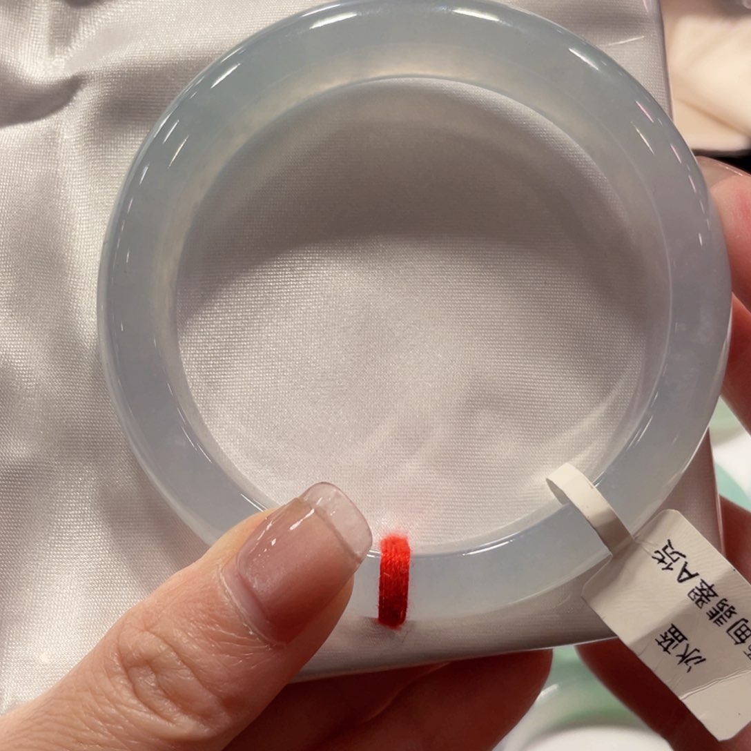 翡翠未镶嵌手镯58冰蓝