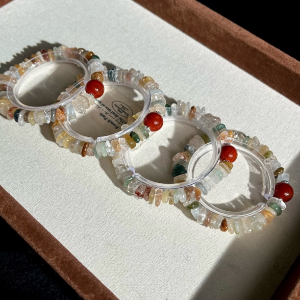 【大鱼甄选】彩发多宝碎石手串JDL23多样性发其一