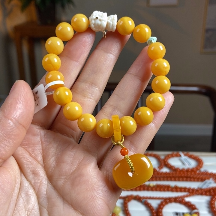 琥珀手链未镶嵌蜜蜡手串10