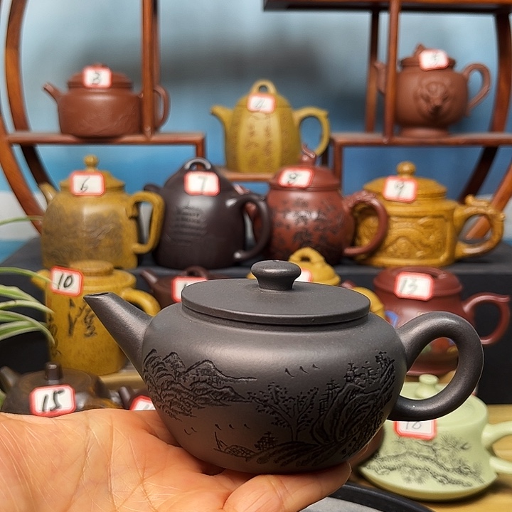 紫砂茶壶微瑕不带证书礼盒200cc