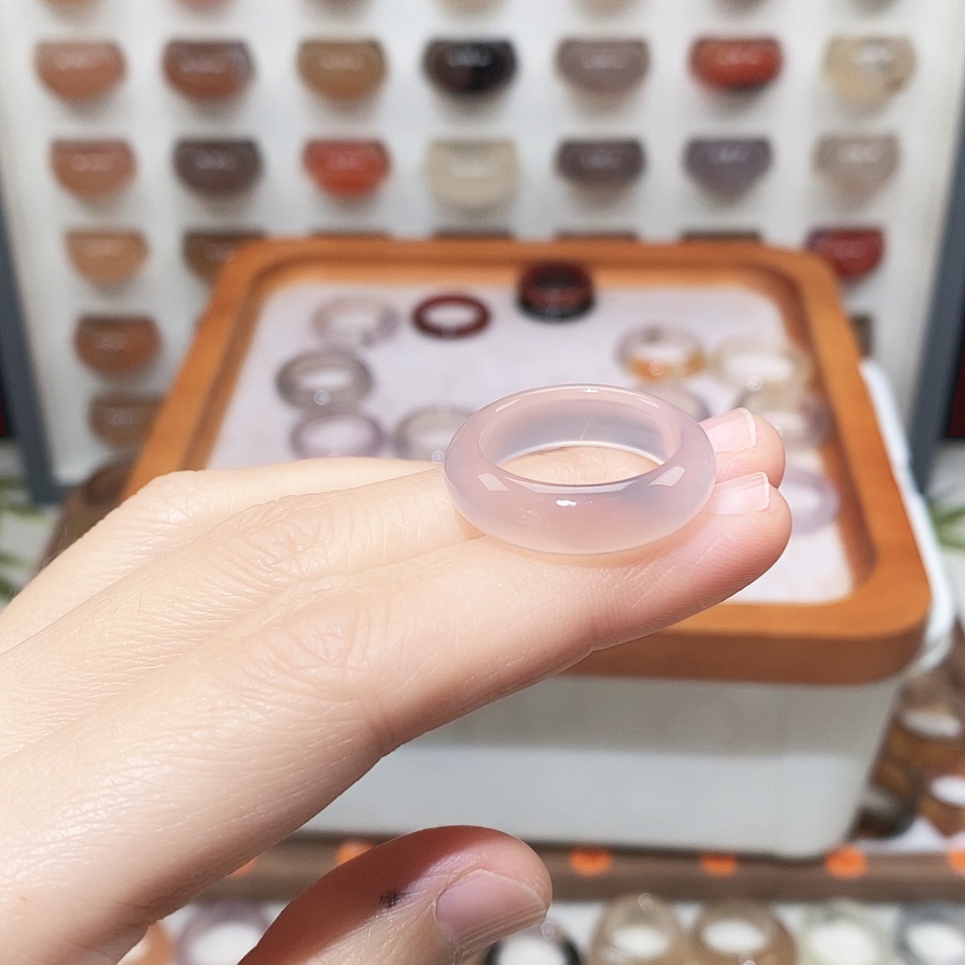 S***姗玛瑙/玉髓未镶嵌戒指港17