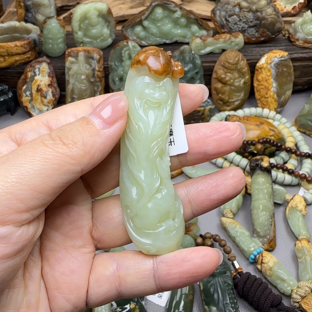 天***情岫岩河磨玉（透闪石质玉）未镶嵌珠宝奇石