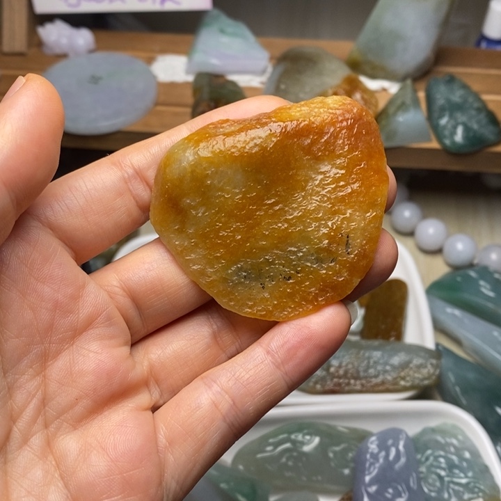 翡翠未镶嵌颈饰天然