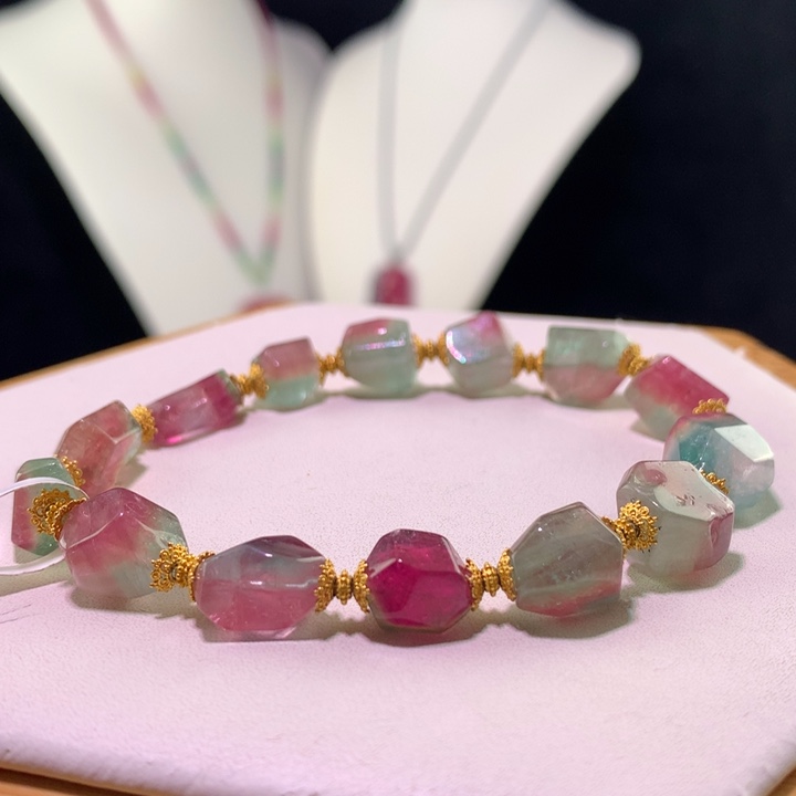 双色碧玺手链未镶嵌