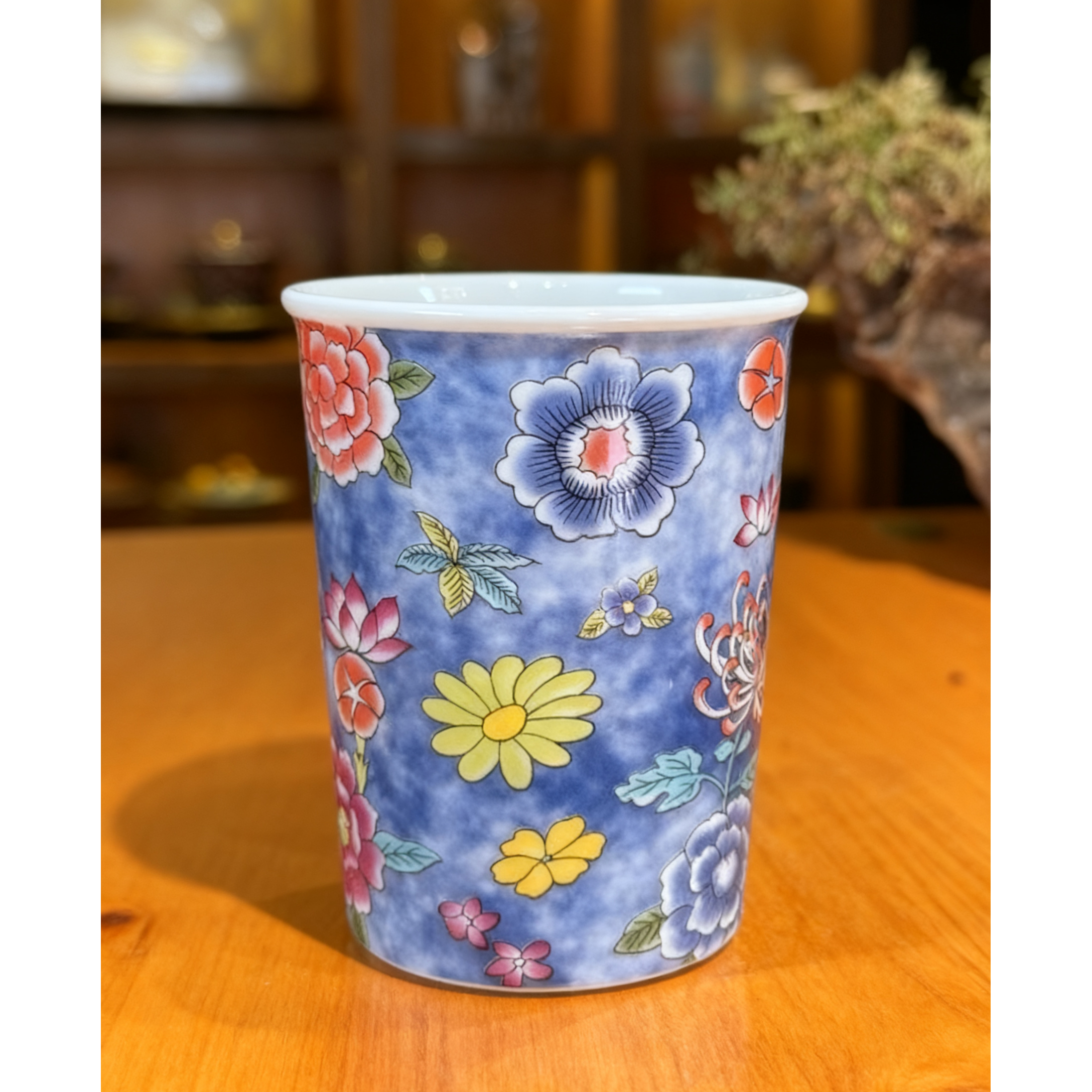 HQ瓷珐琅彩繁花可乐杯-0213