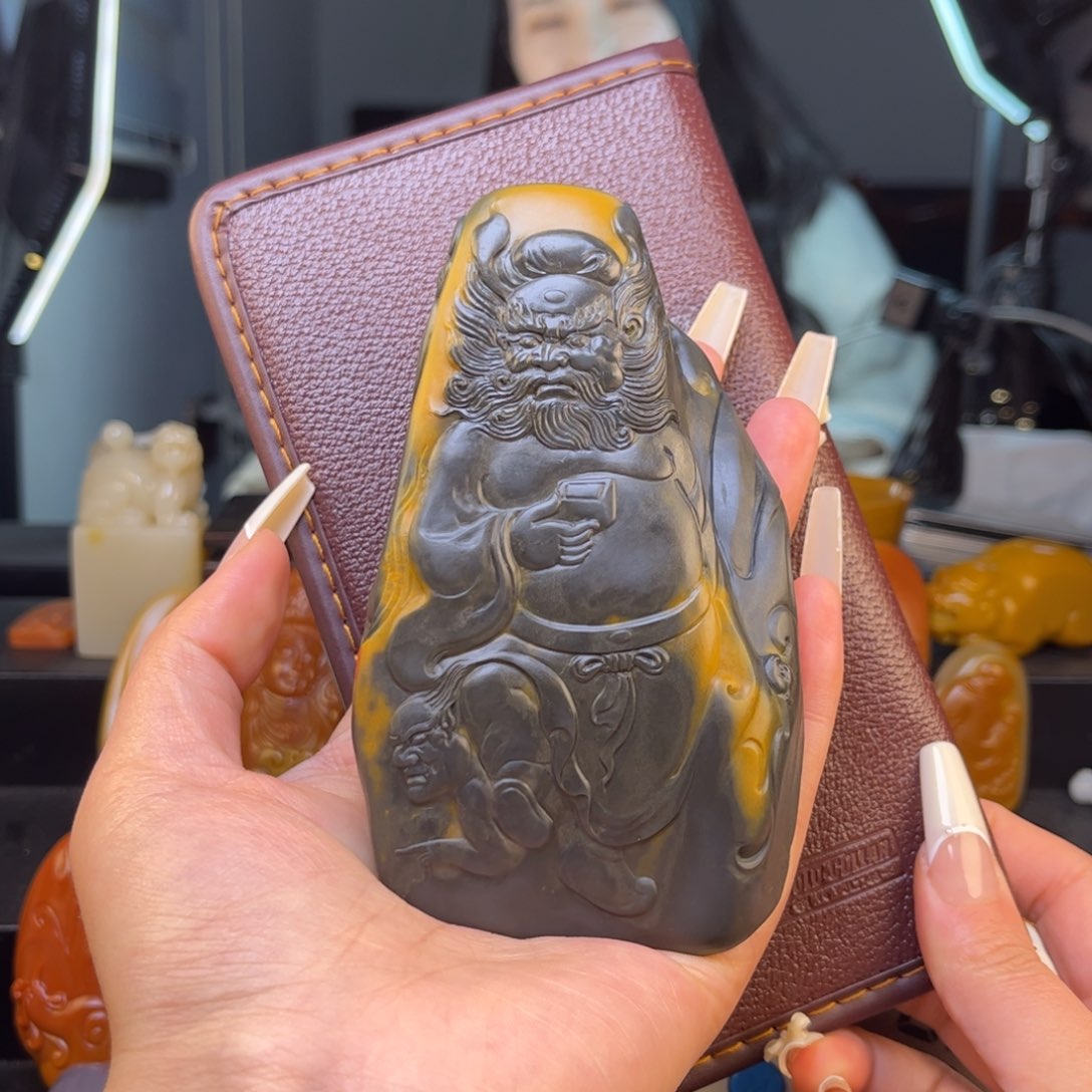 石英质玉黄蜡石挂件未镶嵌迪***狄