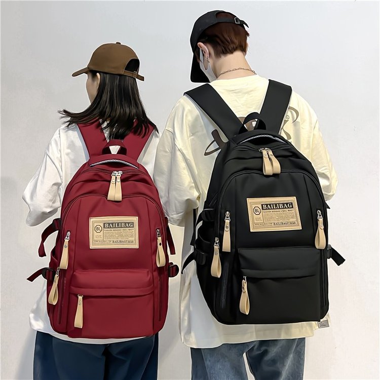 新款休闲学生双肩包大容量书包高颜值初高中LN【MX优选】