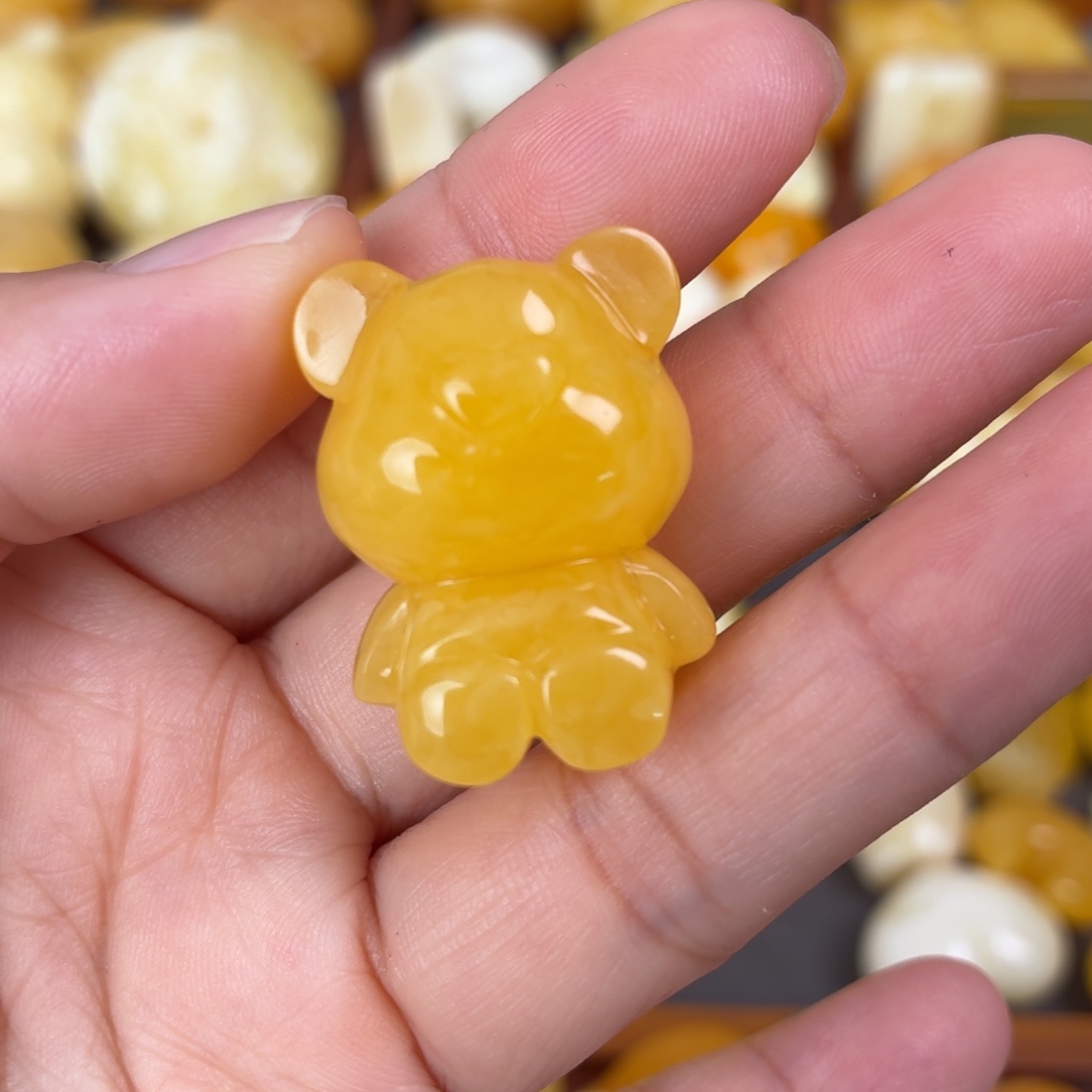 蜜蜡未镶嵌吊坠(不含链)小熊