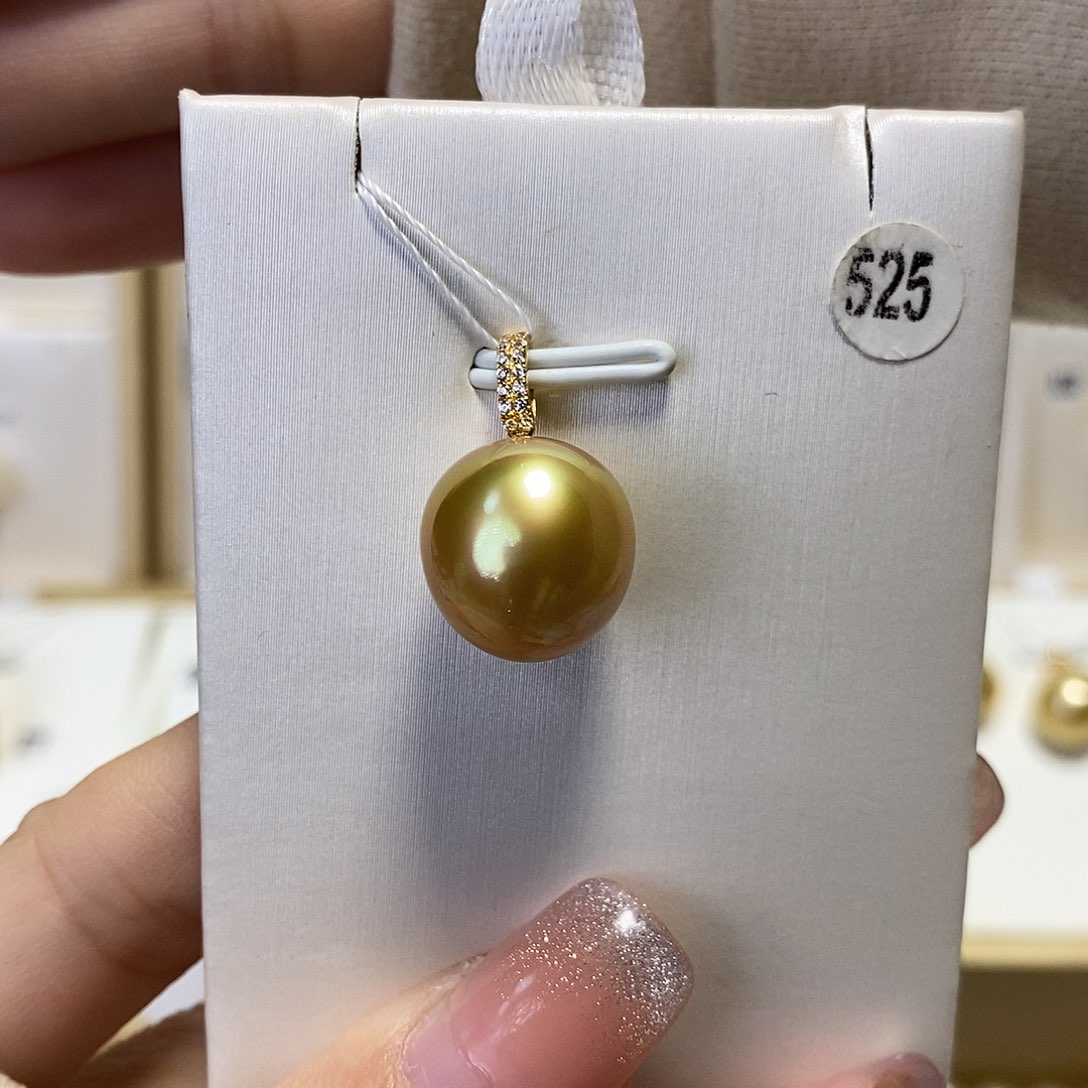海水珍珠吊坠(不含链)18K金镶嵌1**6