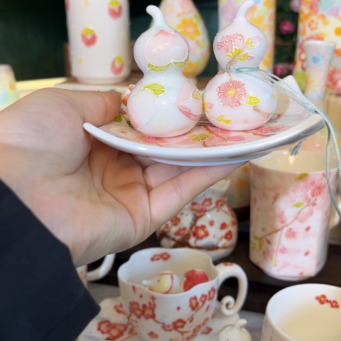 陶瓷手柄款桃花水蜜桃