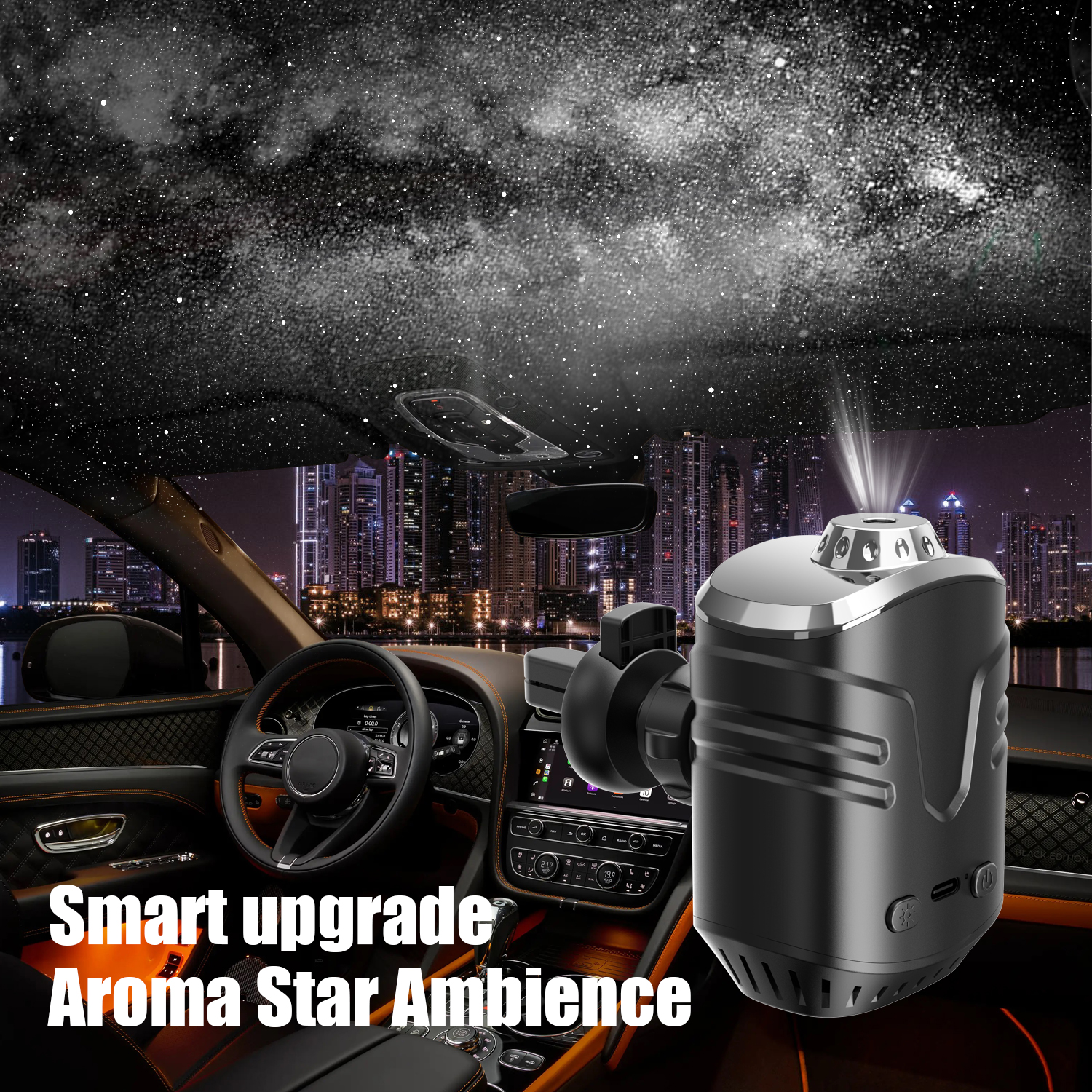 香薰星空投影灯星空顶香薰机自动喷香机香薰机车载氛围灯