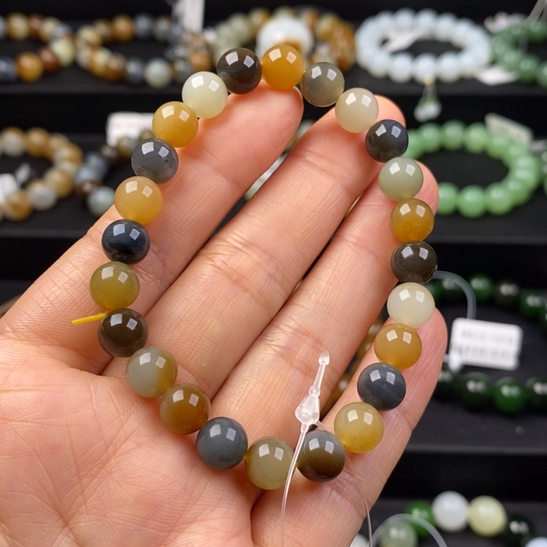 和田玉手串未镶嵌棒**?