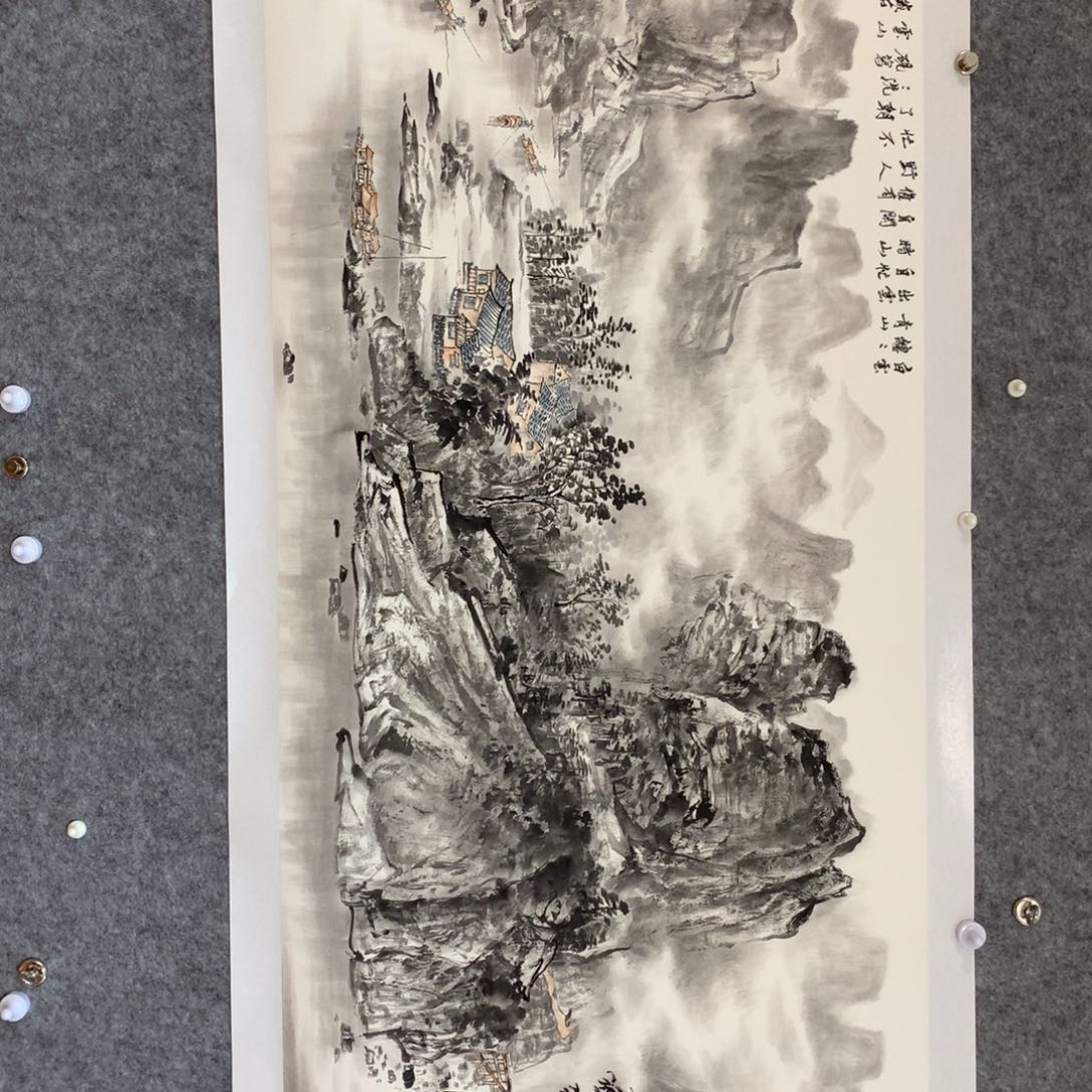 J***】国画山水作品写意