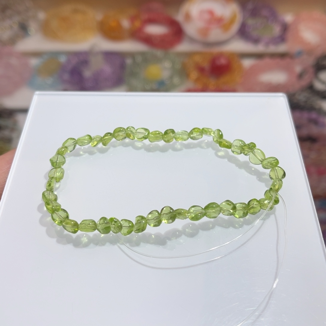 手链水晶未镶嵌橄榄石糖豆单圈