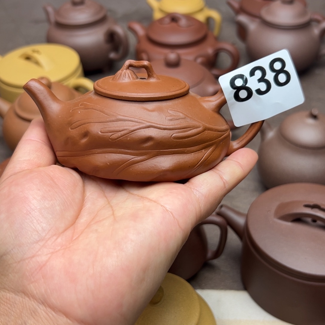 紫砂茶壶朱泥半手工130cc左右瑕疵