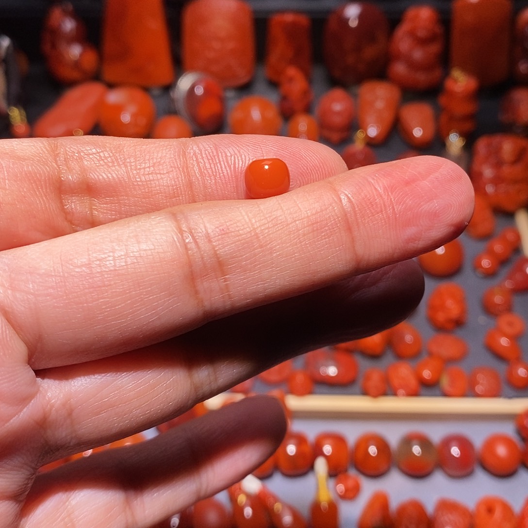 窝***啊南红玛瑙未镶嵌老型7