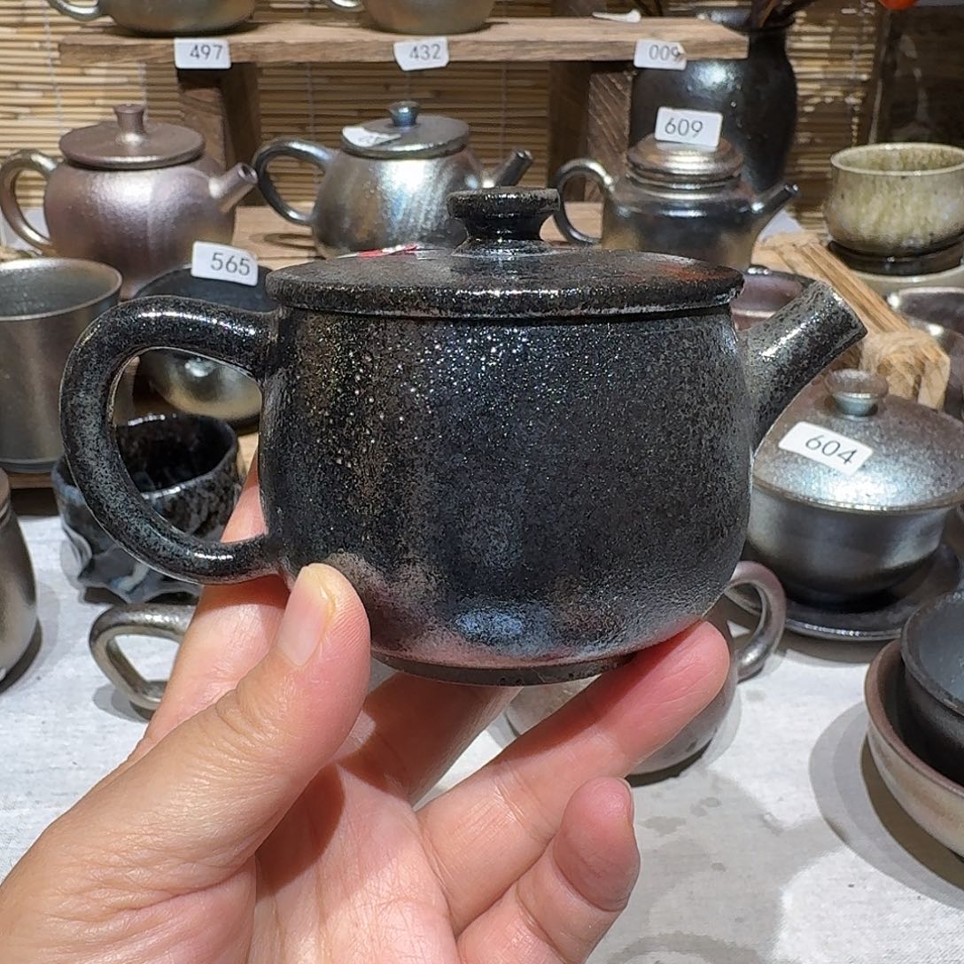 壶建水紫陶紫泥柴烧壶