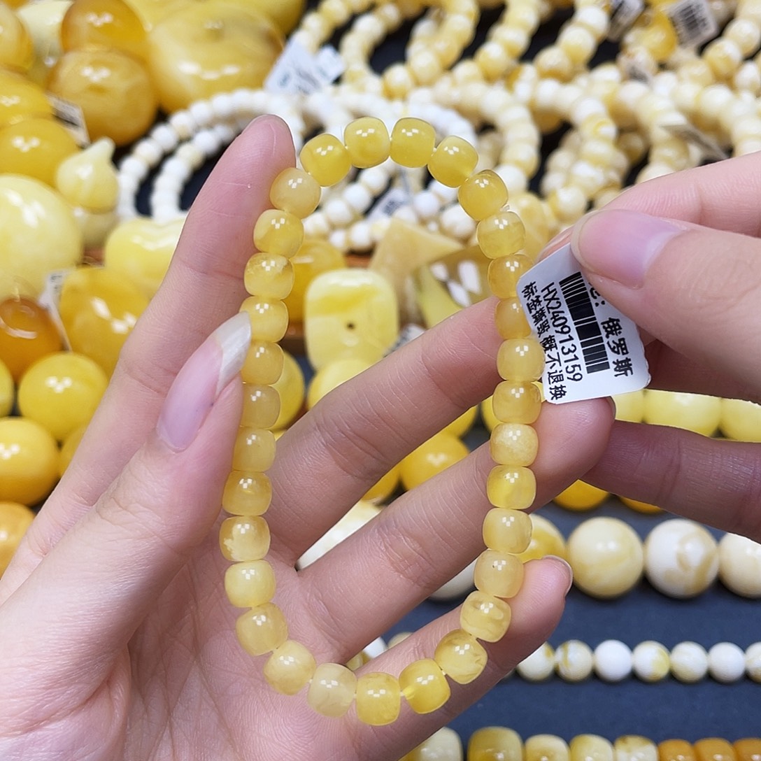 裸石蜜蜡未镶嵌老型手串7.1mm福利