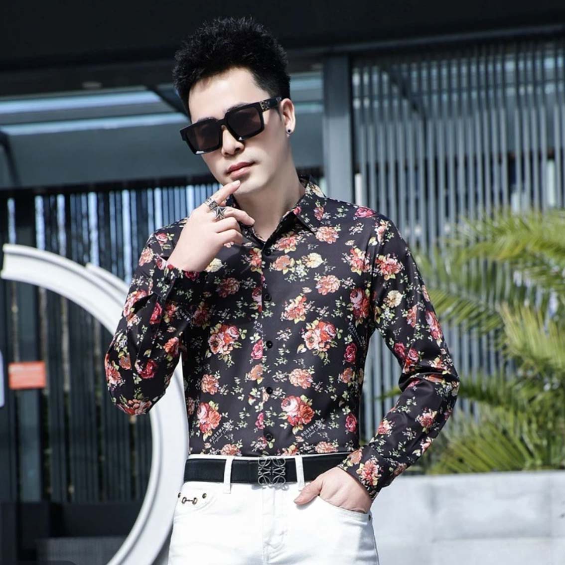 春季免烫长袖衬衫碎花贵气上衣