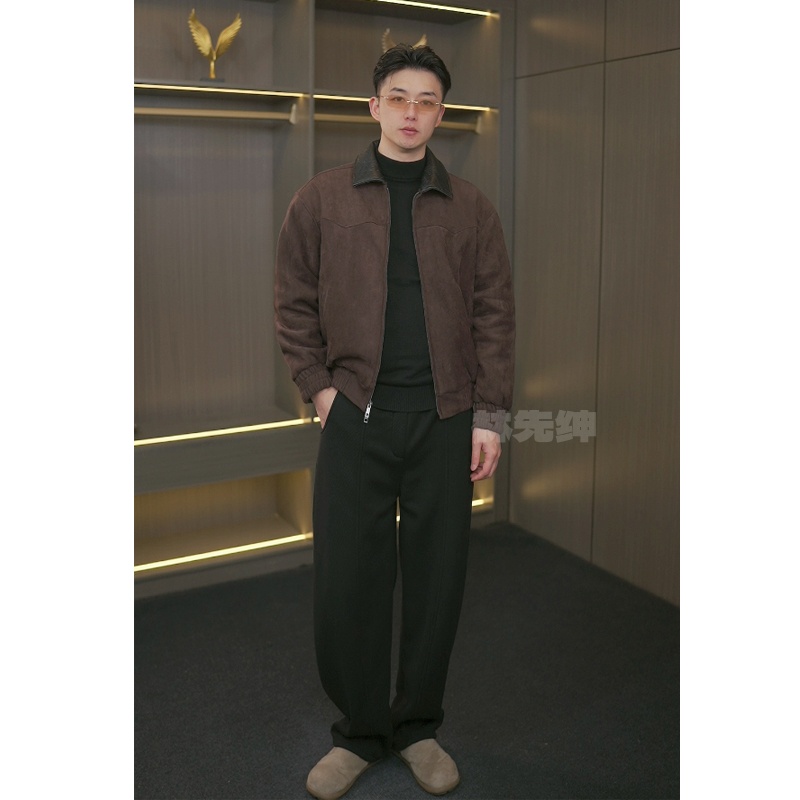 美式复古秋冬翻领夹克底特律加棉保暖男士外套68028