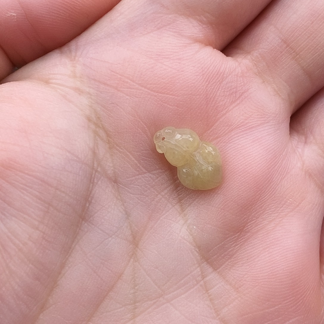 翡翠颈饰未镶嵌晓**电金鱼