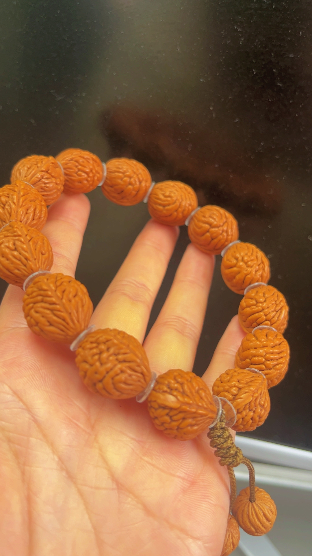 秦岭龙纹桃核手串原装五爪