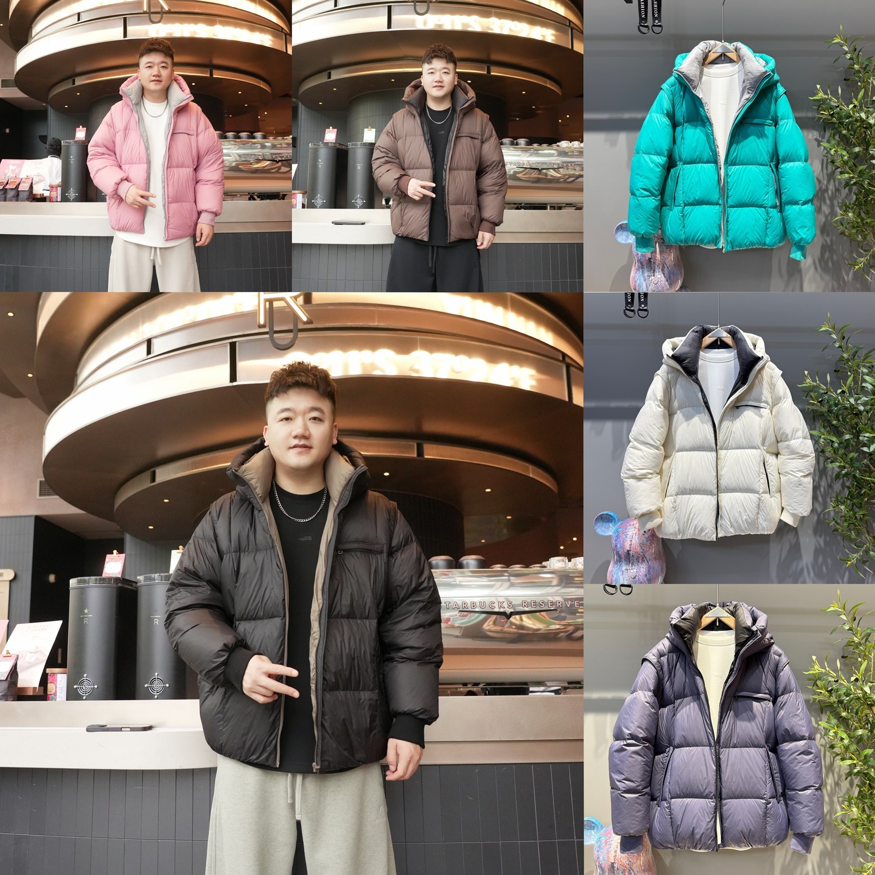 冬季新国标90白鸭绒保暖加厚连帽百搭宽松面包服羽绒服77955