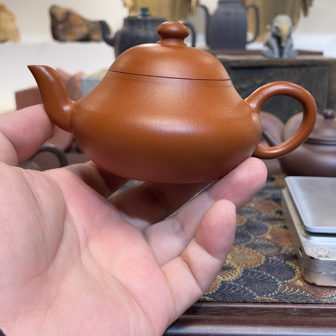 茶壶紫砂全手朱泥梨形