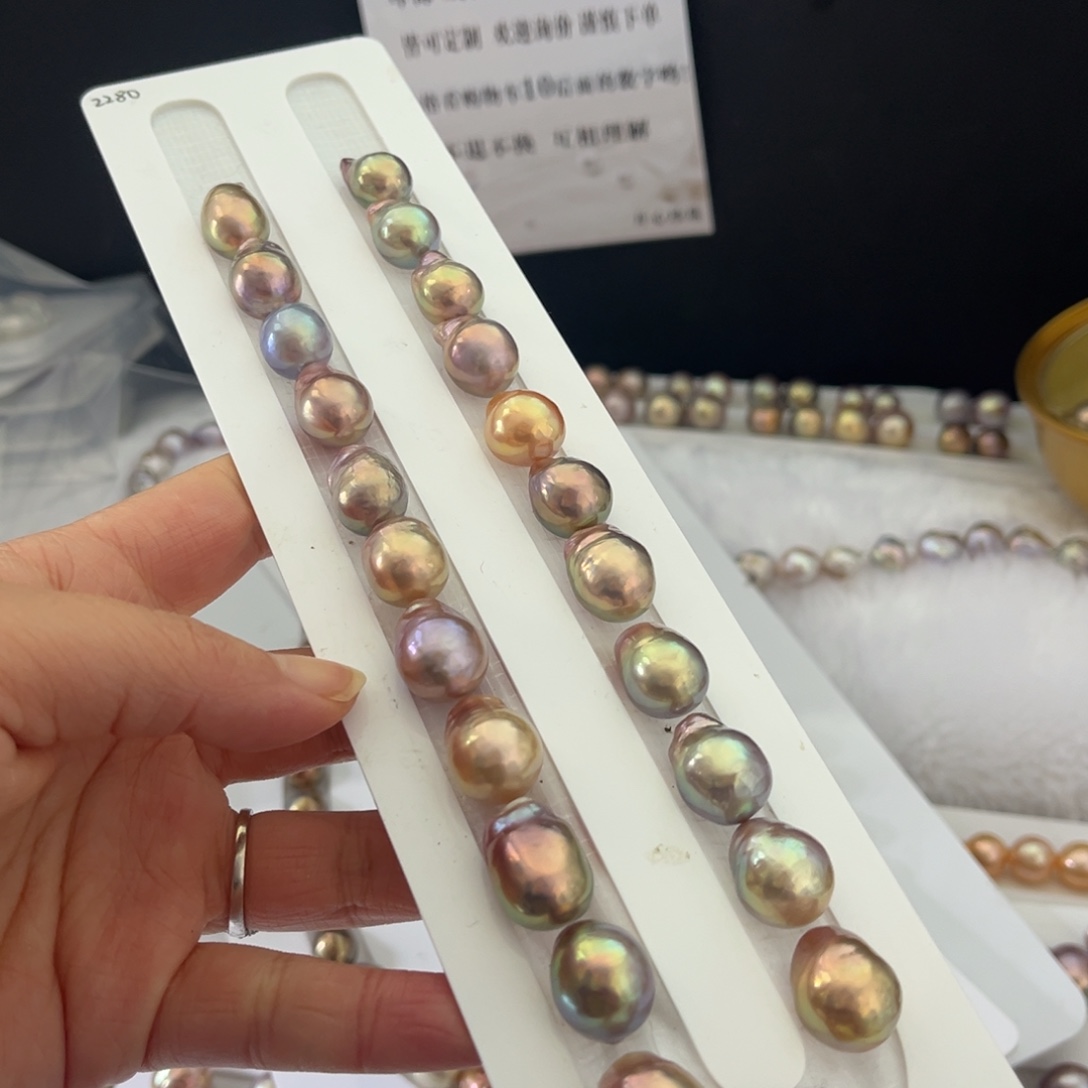 银S925镶嵌淡水珍珠手绳