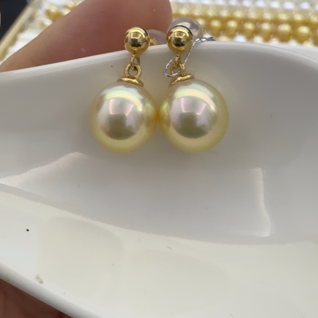 海水珍珠银S925镶嵌耳饰10/11