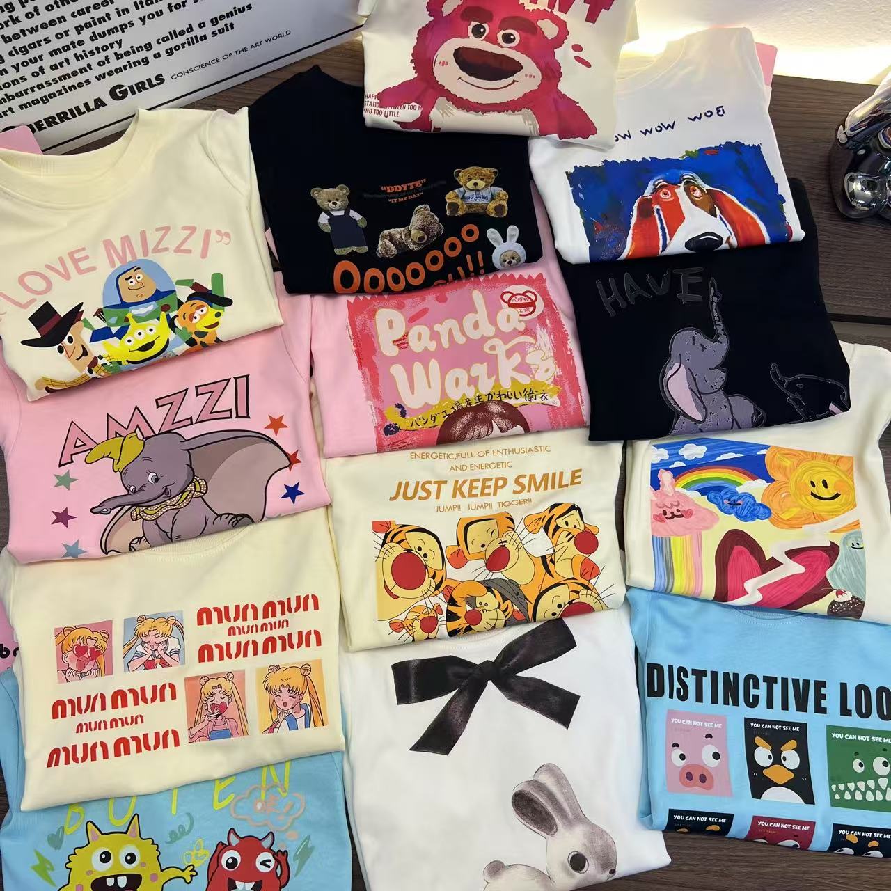 【1号集合】602~672夏季纯棉短袖儿童男女通用T恤百搭时尚潮牌童装