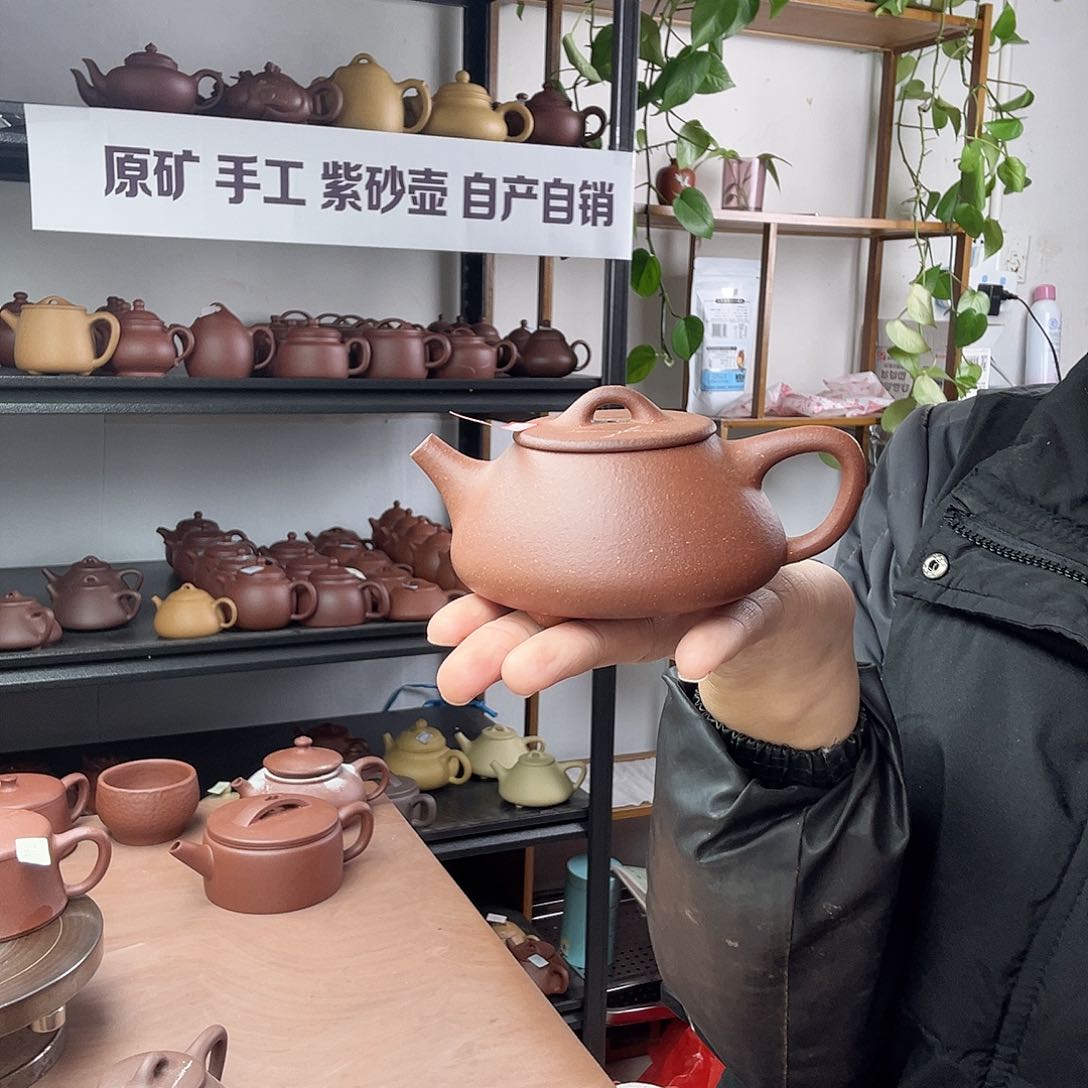紫砂茶壶平盖石瓢