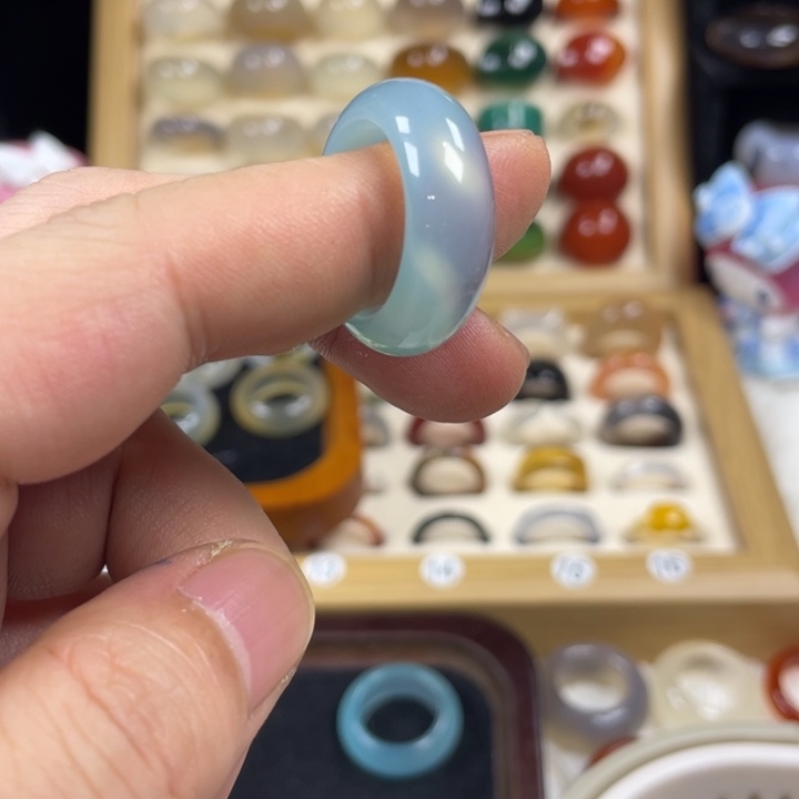 锦***燚玛瑙/玉髓未镶嵌戒指港20