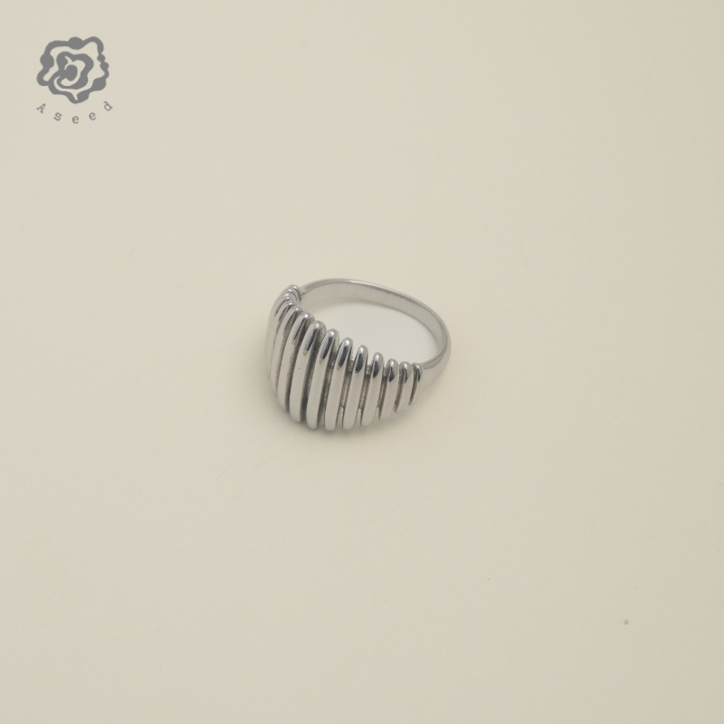 925银戒指 小众【缄光】925银高级感轻奢线条感纯银戒指个性百搭