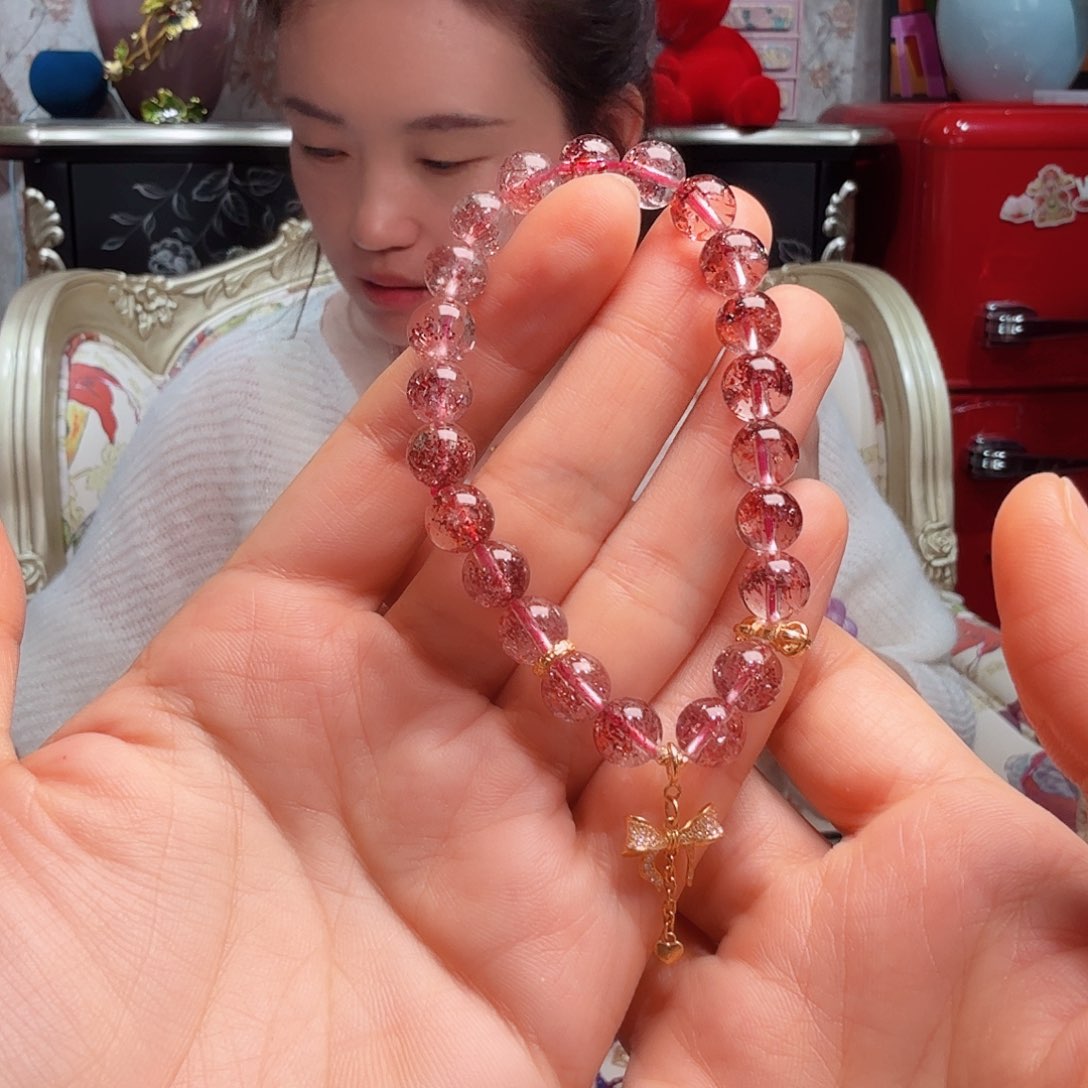 水晶项链18K金镶嵌手串
