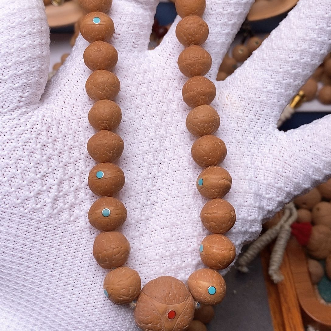 凤眼菩提手串镶嵌手持13