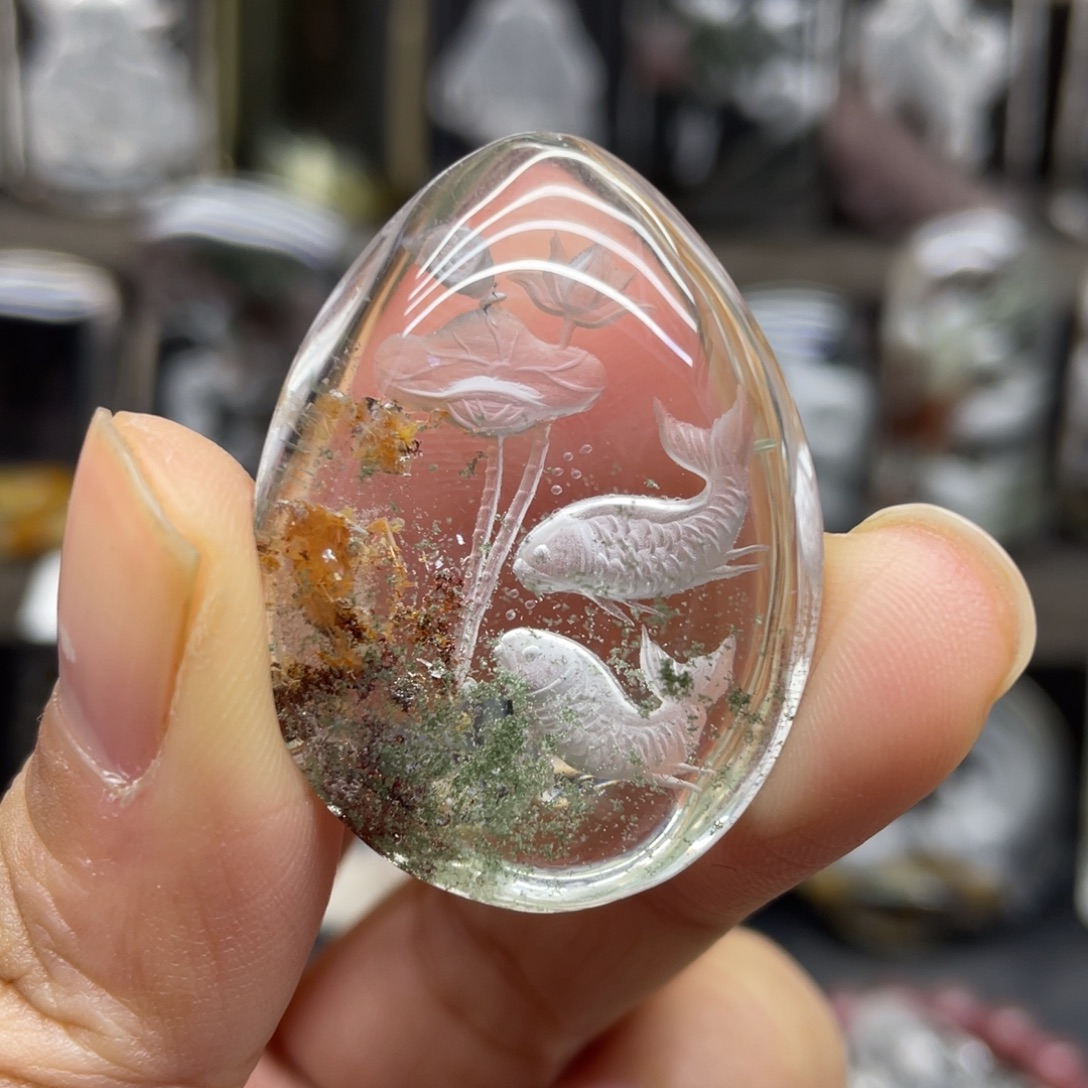 水晶未镶嵌颈饰年年有鱼