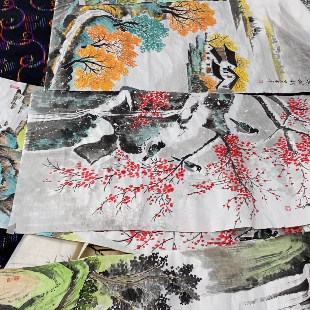 书法?****?朱庆平四尺山水曈