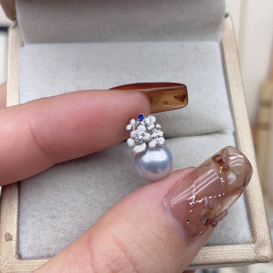 银S925镶嵌海水珍珠颈饰G24