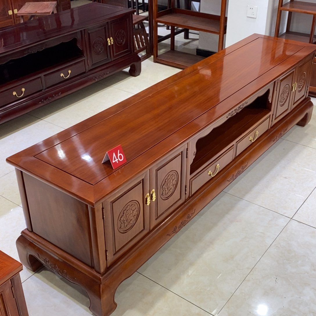 花梨木类书柜健*园花梨木电视柜