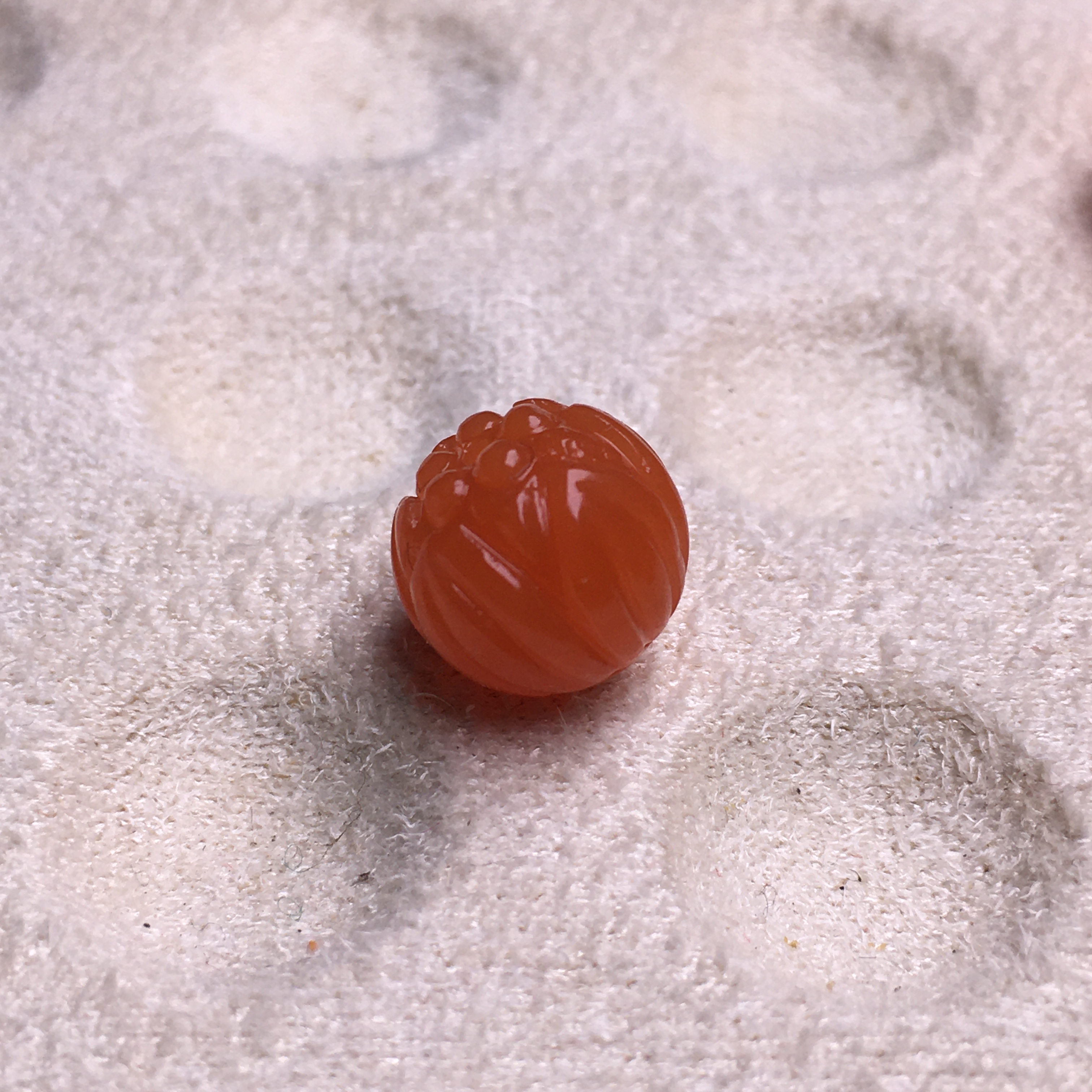 天然保山南红精工莲花珠腰珠弟子珠配珠卡9mm➕多样性发其一 微瑕