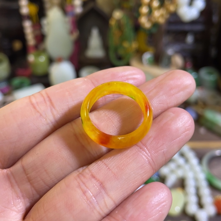 翡翠未镶嵌戒指18.6精品精品精品