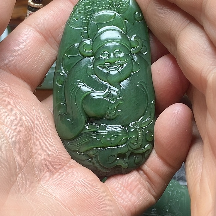 和田玉（碧玉）挂件未镶嵌南**江