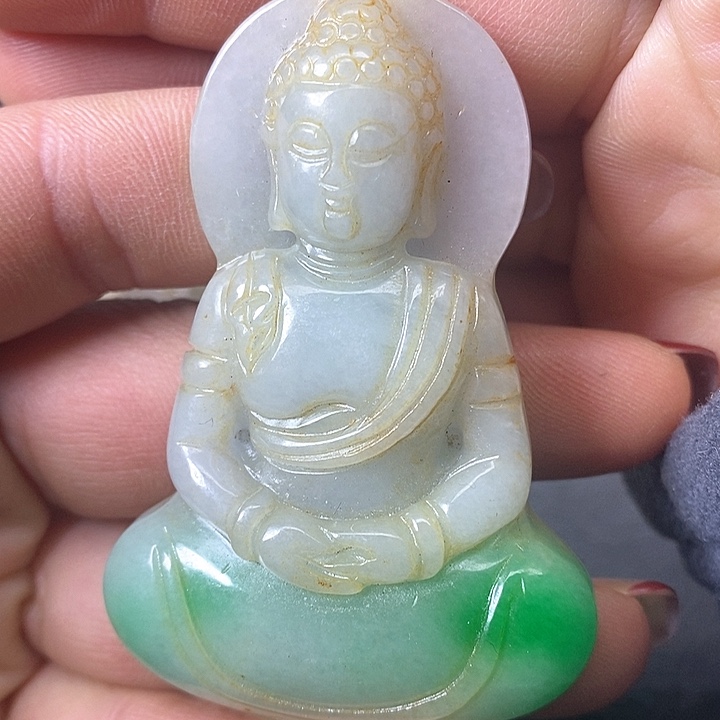 白玉菩提吊坠摆件