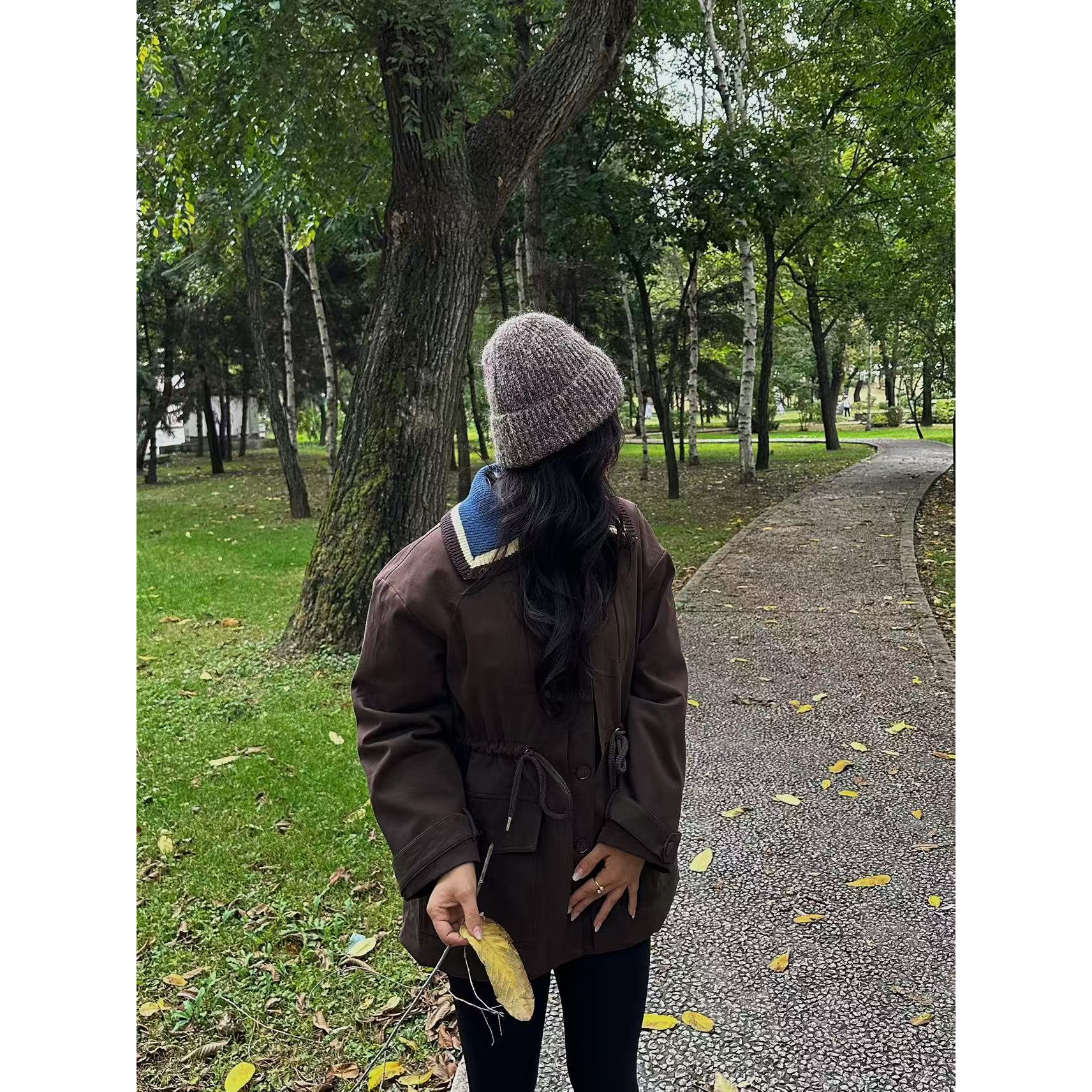 韩代.暖秋抽腰棉服外套 很厚实 L25092673