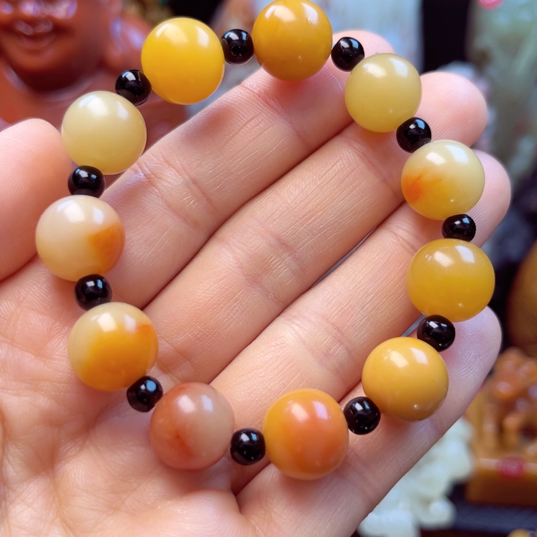 寿山石芙蓉石手链