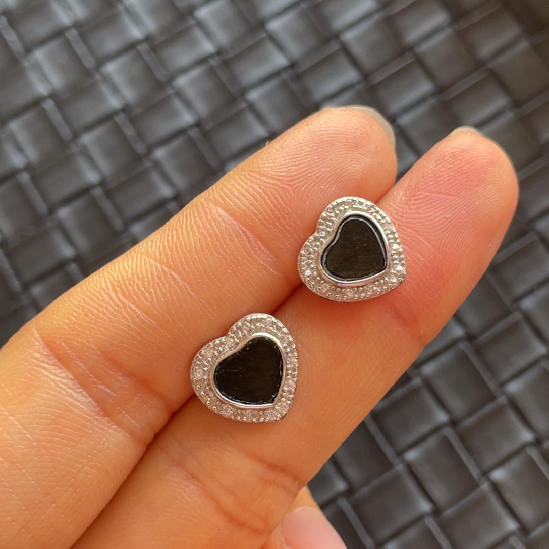 翡翠颈饰银S925镶嵌墨翠